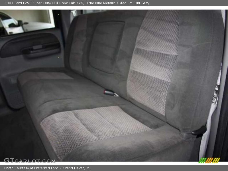 True Blue Metallic / Medium Flint Grey 2003 Ford F250 Super Duty FX4 Crew Cab 4x4