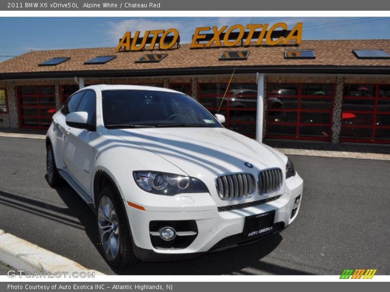 Alpine White / Chateau Red 2011 BMW X6 xDrive50i