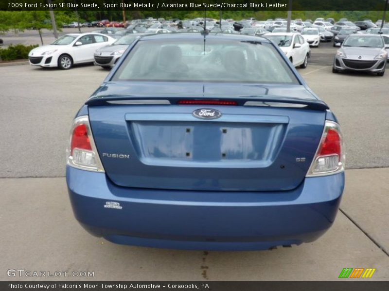Sport Blue Metallic / Alcantara Blue Suede/Charcoal Black Leather 2009 Ford Fusion SE Blue Suede