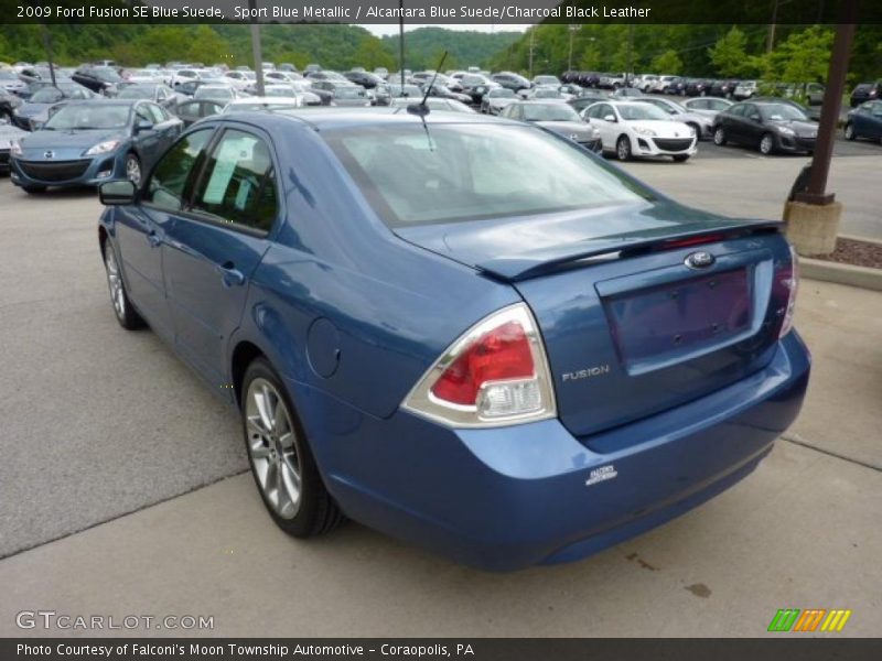 Sport Blue Metallic / Alcantara Blue Suede/Charcoal Black Leather 2009 Ford Fusion SE Blue Suede