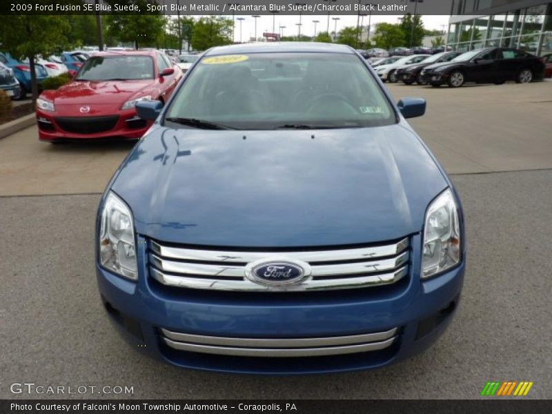 Sport Blue Metallic / Alcantara Blue Suede/Charcoal Black Leather 2009 Ford Fusion SE Blue Suede