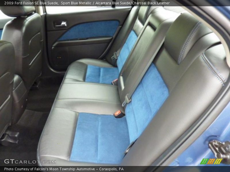 Sport Blue Metallic / Alcantara Blue Suede/Charcoal Black Leather 2009 Ford Fusion SE Blue Suede