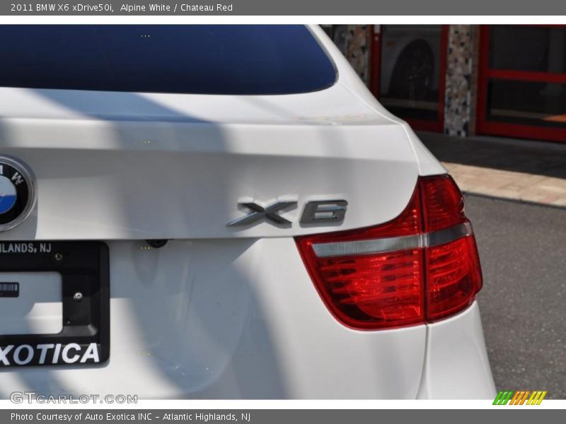 Alpine White / Chateau Red 2011 BMW X6 xDrive50i