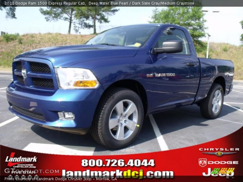 Deep Water Blue Pearl / Dark Slate Gray/Medium Graystone 2011 Dodge Ram 1500 Express Regular Cab