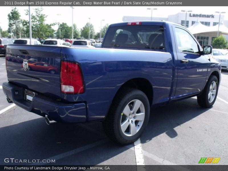 Deep Water Blue Pearl / Dark Slate Gray/Medium Graystone 2011 Dodge Ram 1500 Express Regular Cab