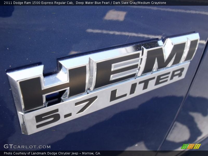 Deep Water Blue Pearl / Dark Slate Gray/Medium Graystone 2011 Dodge Ram 1500 Express Regular Cab