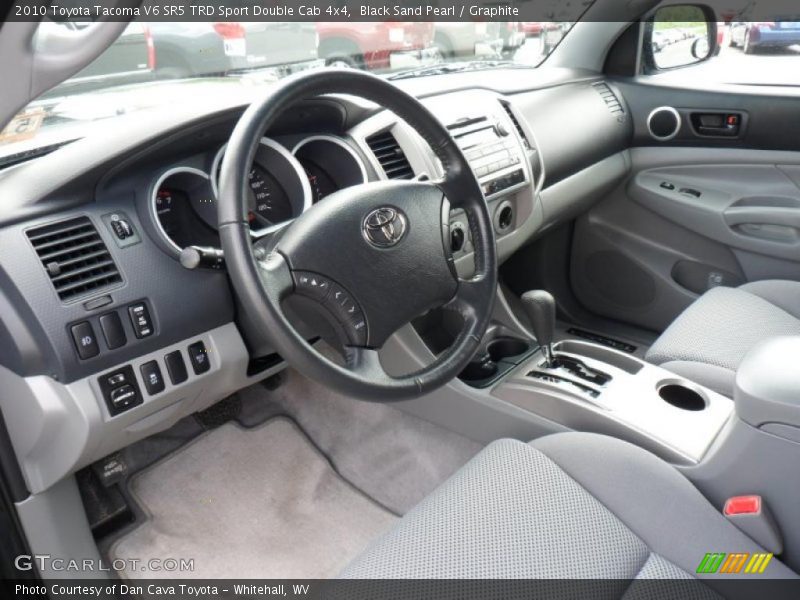 Black Sand Pearl / Graphite 2010 Toyota Tacoma V6 SR5 TRD Sport Double Cab 4x4