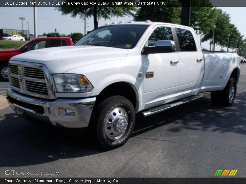 Bright White / Dark Slate Gray 2011 Dodge Ram 3500 HD Laramie Crew Cab 4x4 Dually