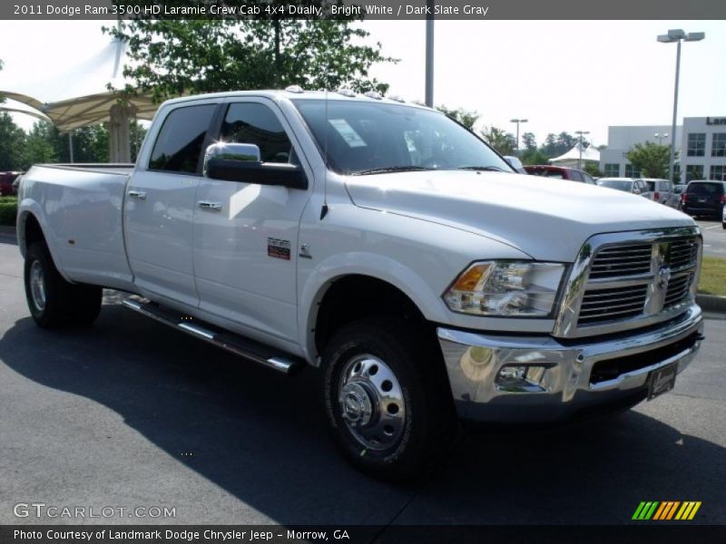 Bright White / Dark Slate Gray 2011 Dodge Ram 3500 HD Laramie Crew Cab 4x4 Dually