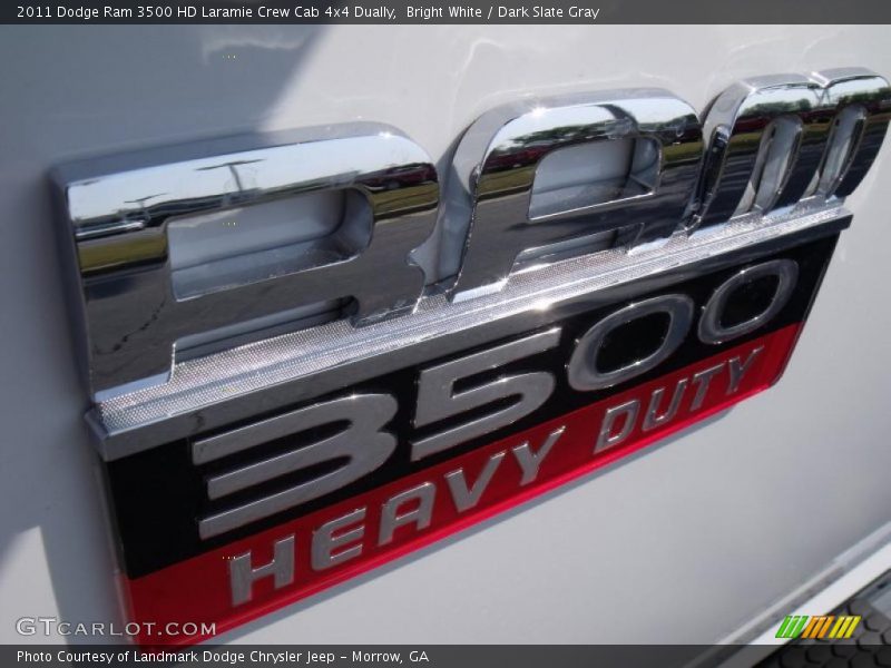 Bright White / Dark Slate Gray 2011 Dodge Ram 3500 HD Laramie Crew Cab 4x4 Dually