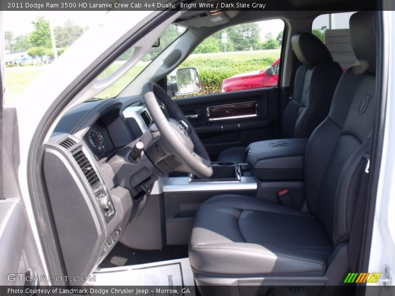 Bright White / Dark Slate Gray 2011 Dodge Ram 3500 HD Laramie Crew Cab 4x4 Dually