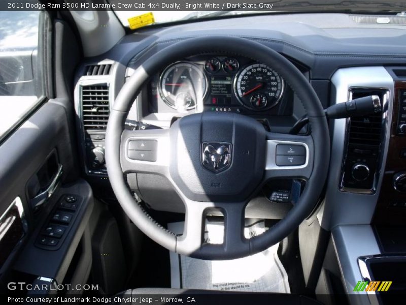 Bright White / Dark Slate Gray 2011 Dodge Ram 3500 HD Laramie Crew Cab 4x4 Dually