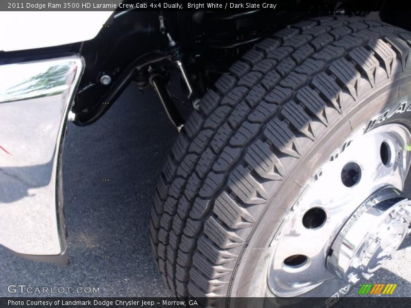 Bright White / Dark Slate Gray 2011 Dodge Ram 3500 HD Laramie Crew Cab 4x4 Dually
