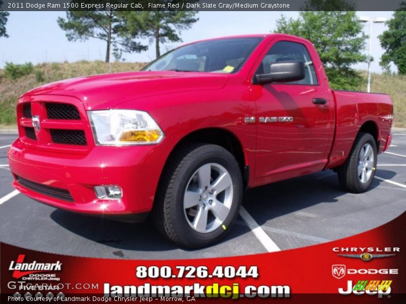 Flame Red / Dark Slate Gray/Medium Graystone 2011 Dodge Ram 1500 Express Regular Cab