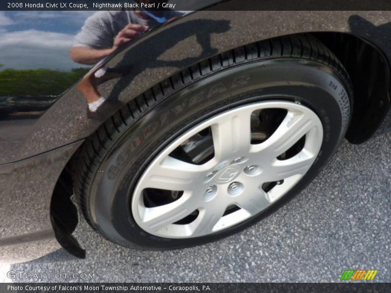 Nighthawk Black Pearl / Gray 2008 Honda Civic LX Coupe