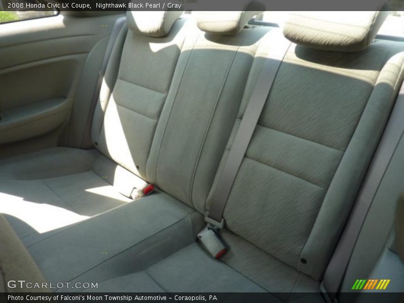 Nighthawk Black Pearl / Gray 2008 Honda Civic LX Coupe