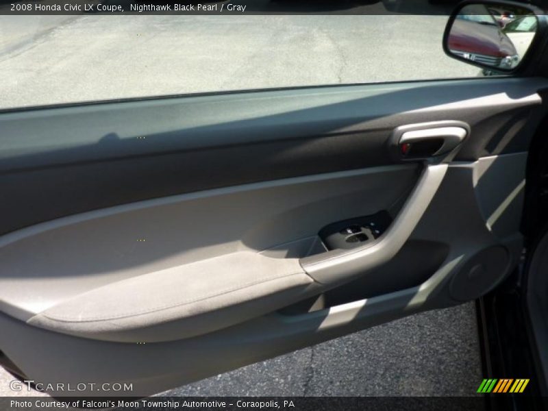 Nighthawk Black Pearl / Gray 2008 Honda Civic LX Coupe