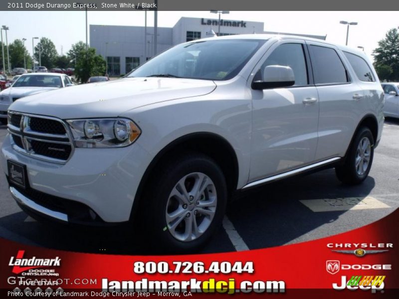Stone White / Black 2011 Dodge Durango Express