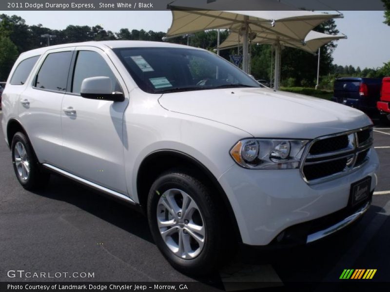 Stone White / Black 2011 Dodge Durango Express