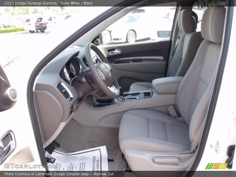 Stone White / Black 2011 Dodge Durango Express