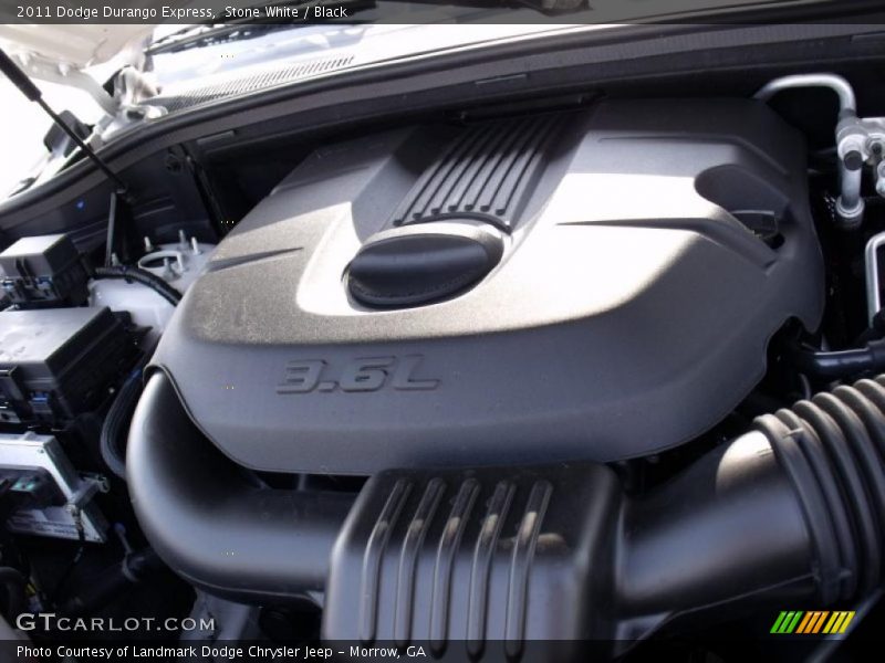 Stone White / Black 2011 Dodge Durango Express