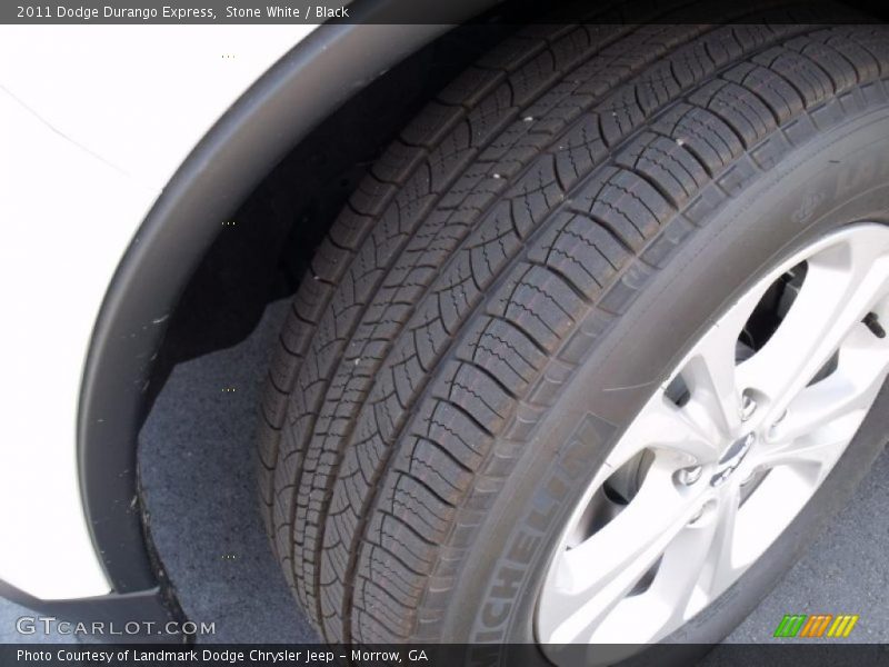 Stone White / Black 2011 Dodge Durango Express