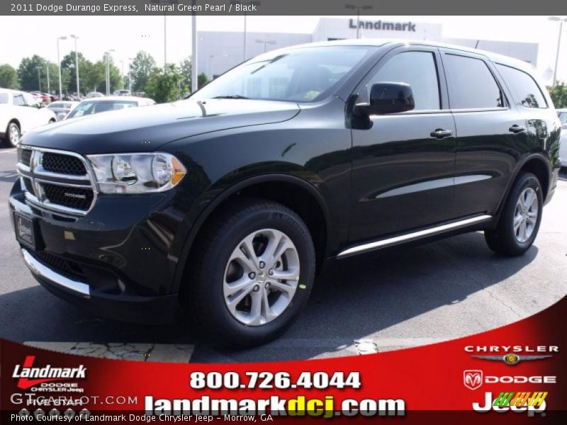 Natural Green Pearl / Black 2011 Dodge Durango Express
