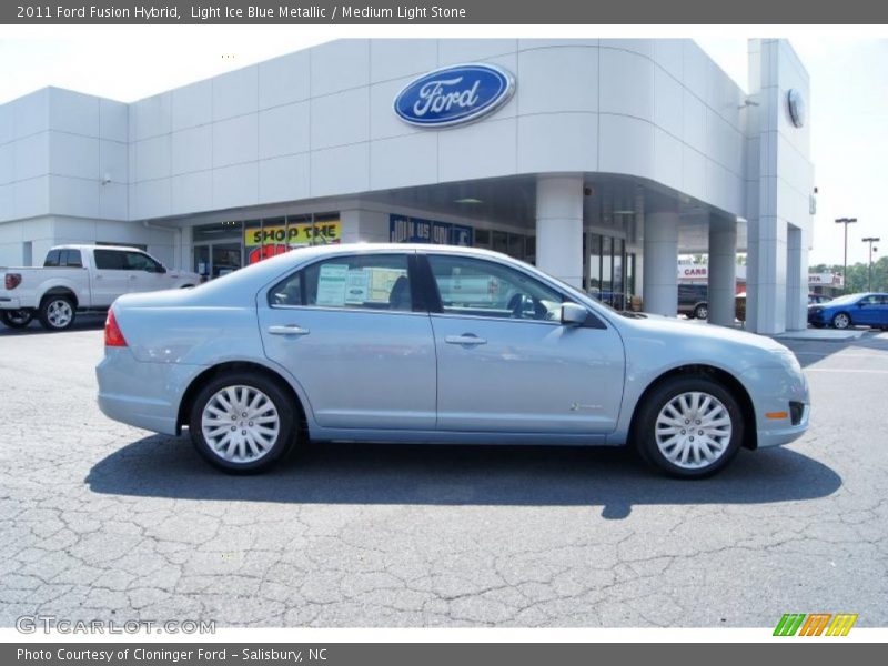 Light Ice Blue Metallic / Medium Light Stone 2011 Ford Fusion Hybrid