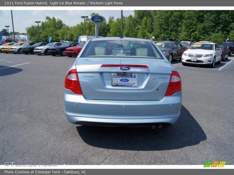 Light Ice Blue Metallic / Medium Light Stone 2011 Ford Fusion Hybrid