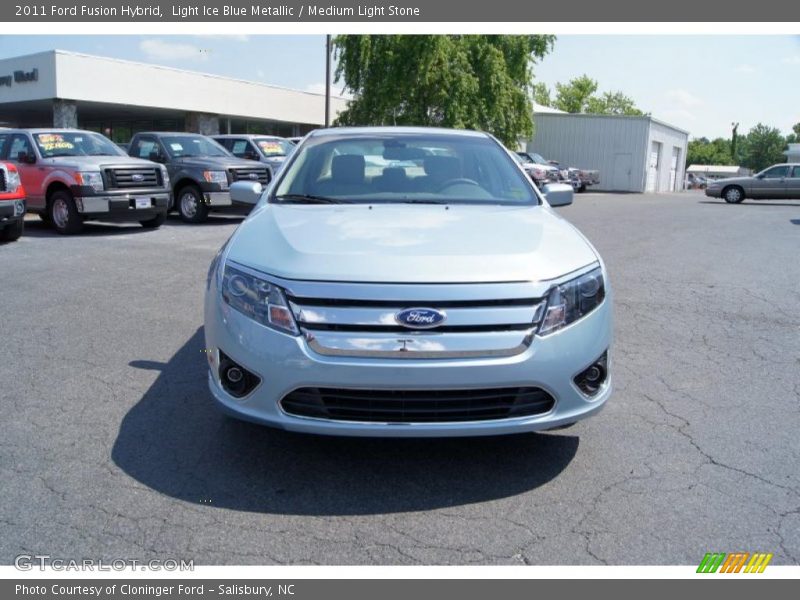 Light Ice Blue Metallic / Medium Light Stone 2011 Ford Fusion Hybrid