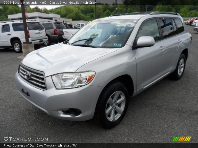 Classic Silver Metallic / Ash Gray 2008 Toyota Highlander 4WD