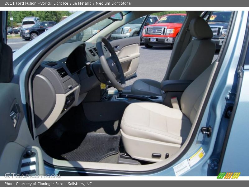 Light Ice Blue Metallic / Medium Light Stone 2011 Ford Fusion Hybrid