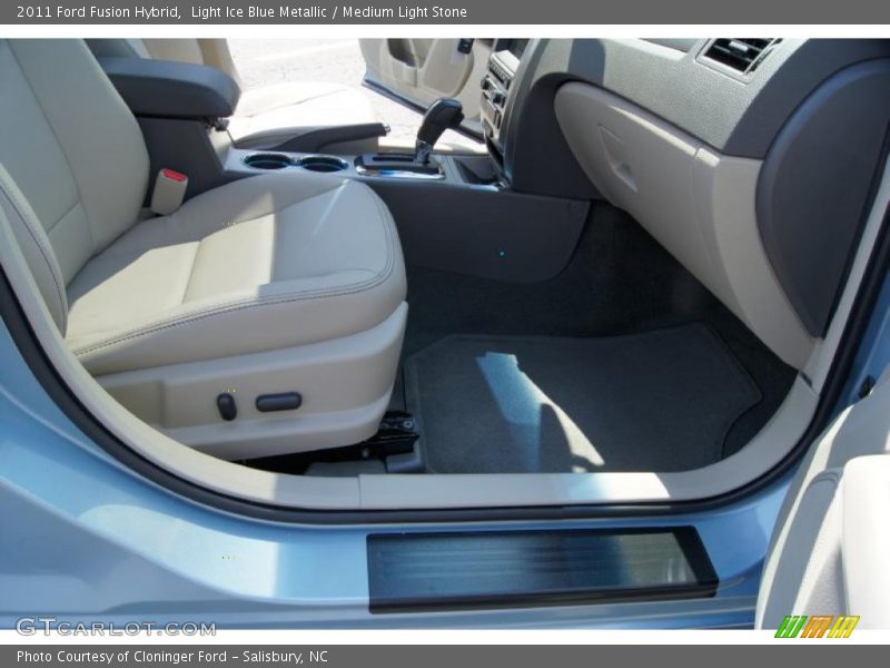 Light Ice Blue Metallic / Medium Light Stone 2011 Ford Fusion Hybrid