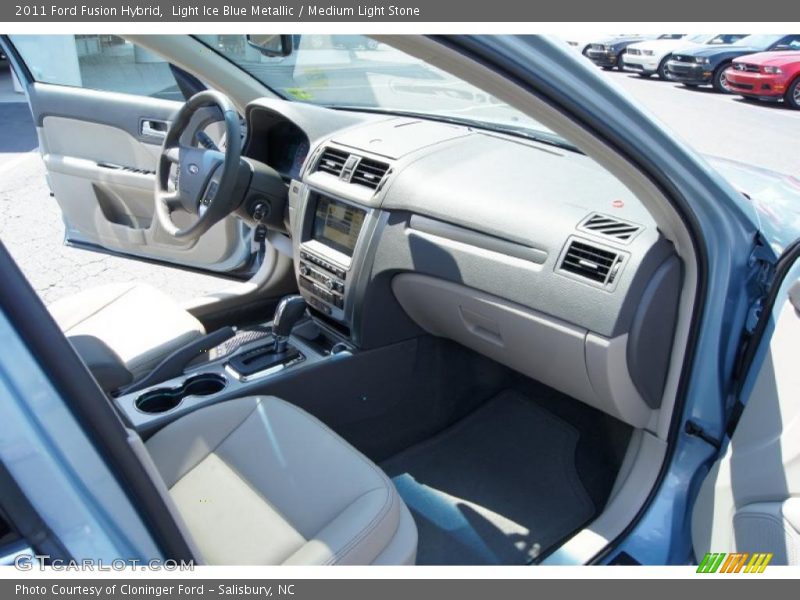 Light Ice Blue Metallic / Medium Light Stone 2011 Ford Fusion Hybrid