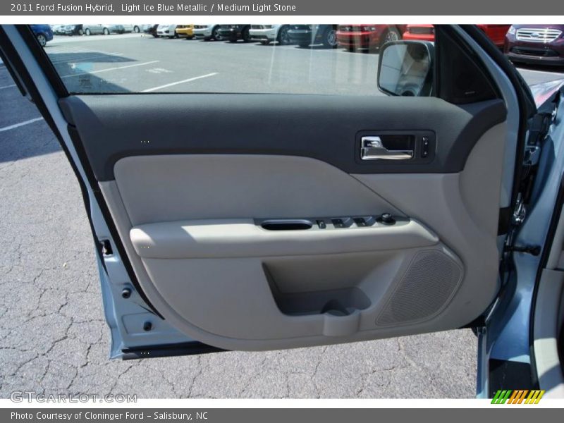 Light Ice Blue Metallic / Medium Light Stone 2011 Ford Fusion Hybrid