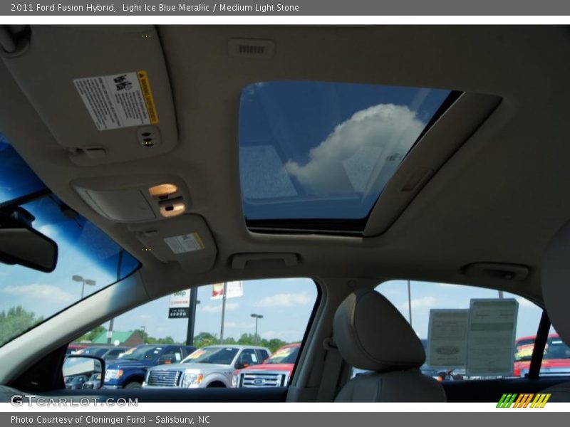 Light Ice Blue Metallic / Medium Light Stone 2011 Ford Fusion Hybrid