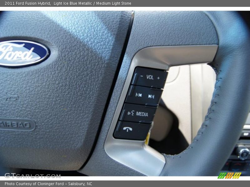 Light Ice Blue Metallic / Medium Light Stone 2011 Ford Fusion Hybrid