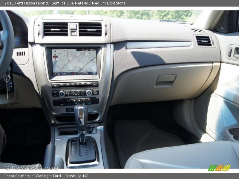 Light Ice Blue Metallic / Medium Light Stone 2011 Ford Fusion Hybrid