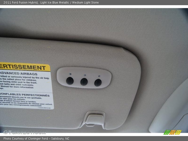 Light Ice Blue Metallic / Medium Light Stone 2011 Ford Fusion Hybrid