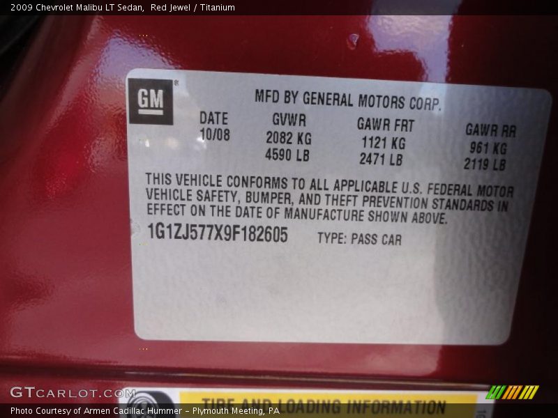 Red Jewel / Titanium 2009 Chevrolet Malibu LT Sedan