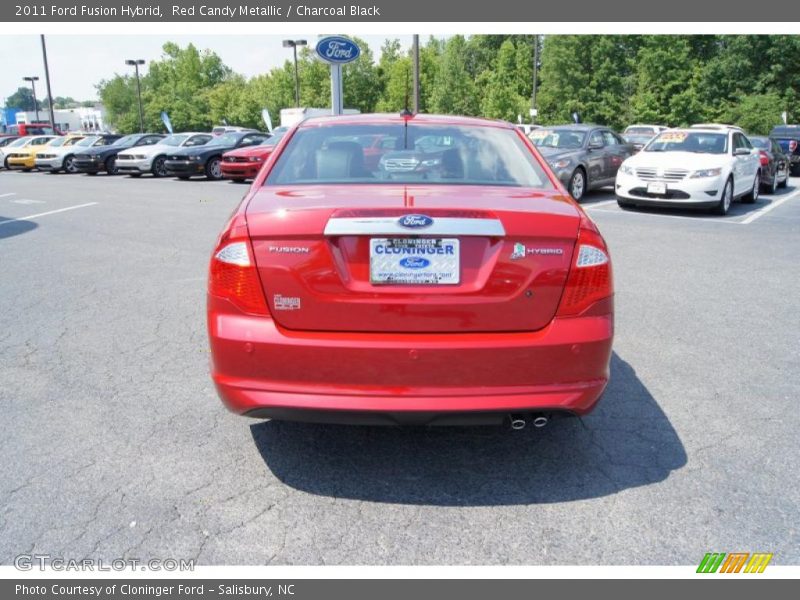 Red Candy Metallic / Charcoal Black 2011 Ford Fusion Hybrid