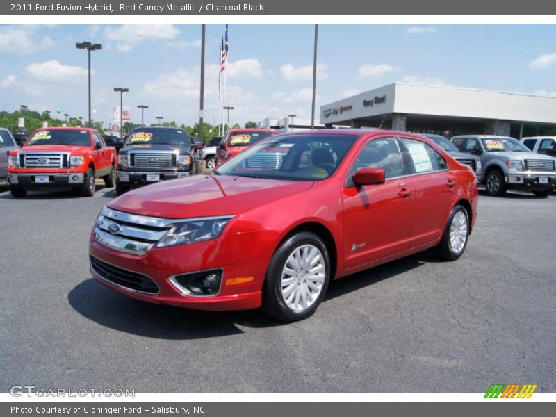 Red Candy Metallic / Charcoal Black 2011 Ford Fusion Hybrid