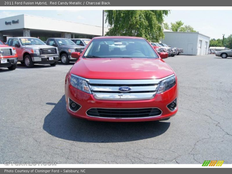 Red Candy Metallic / Charcoal Black 2011 Ford Fusion Hybrid