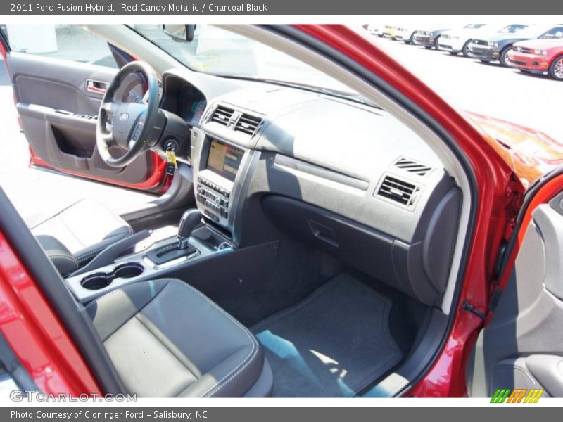 Red Candy Metallic / Charcoal Black 2011 Ford Fusion Hybrid