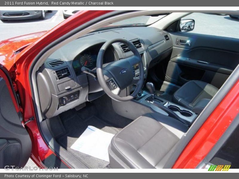 Red Candy Metallic / Charcoal Black 2011 Ford Fusion Hybrid