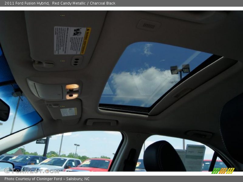 Red Candy Metallic / Charcoal Black 2011 Ford Fusion Hybrid