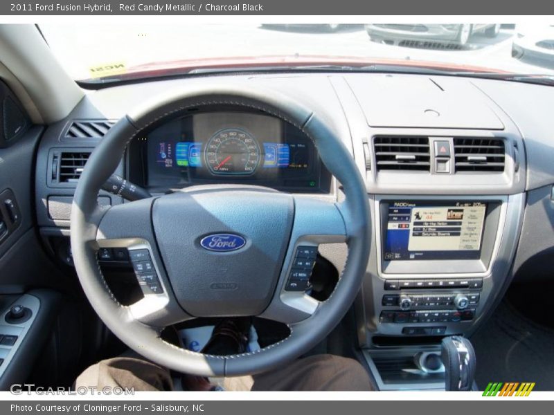 Red Candy Metallic / Charcoal Black 2011 Ford Fusion Hybrid