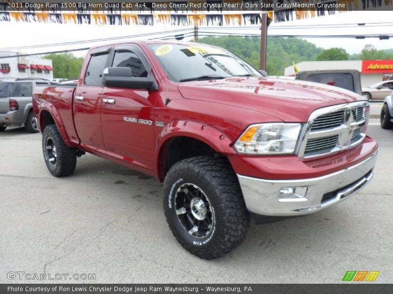 Deep Cherry Red Crystal Pearl / Dark Slate Gray/Medium Graystone 2011 Dodge Ram 1500 Big Horn Quad Cab 4x4