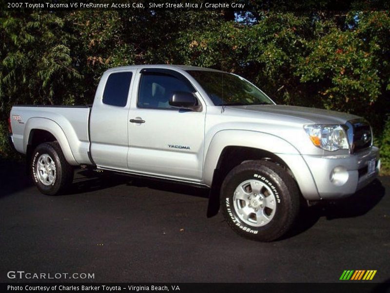 Silver Streak Mica / Graphite Gray 2007 Toyota Tacoma V6 PreRunner Access Cab