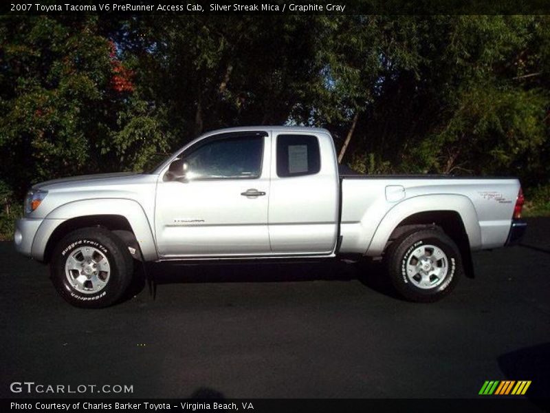 Silver Streak Mica / Graphite Gray 2007 Toyota Tacoma V6 PreRunner Access Cab